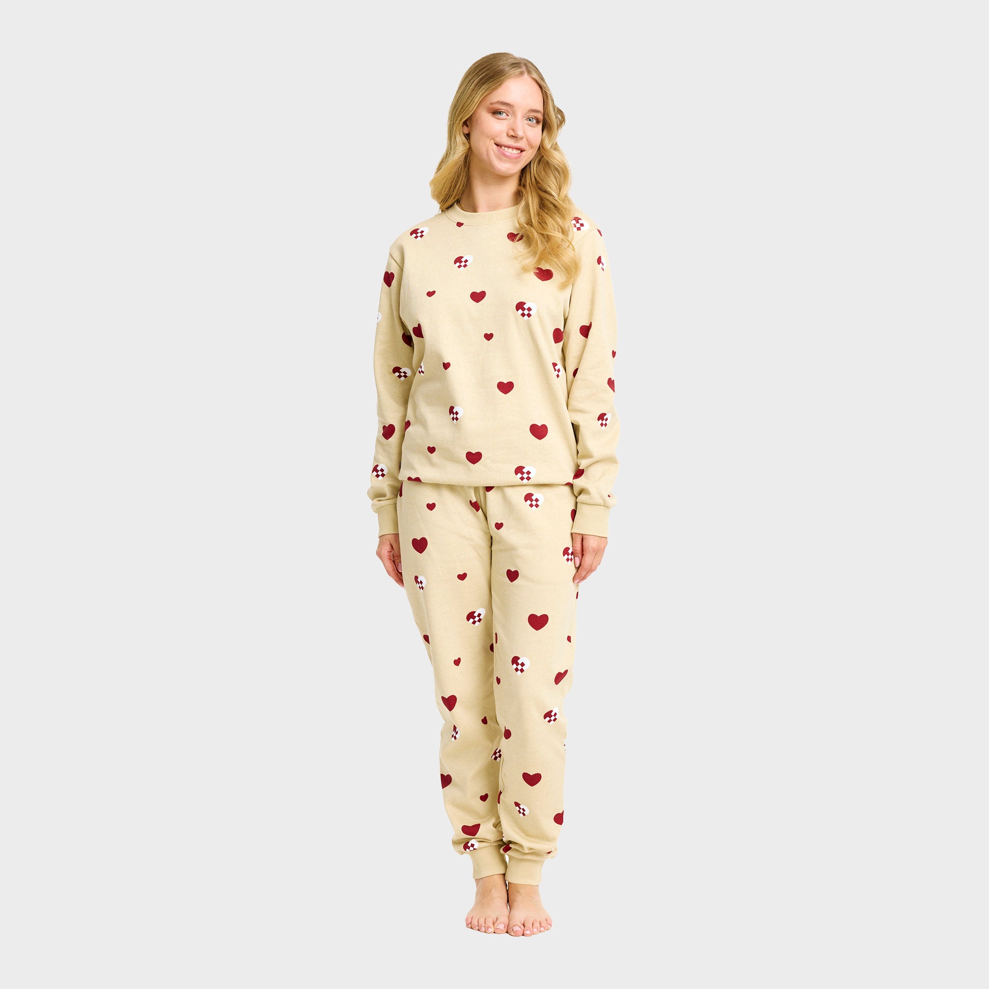 Julehjerte sweatset - Dame.